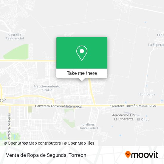 Mapa de Venta de Ropa de Segunda