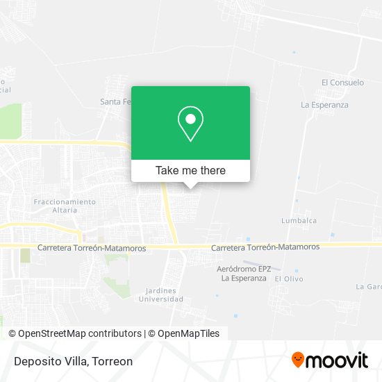 Deposito Villa map