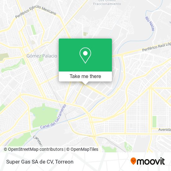 Mapa de Super Gas SA de CV