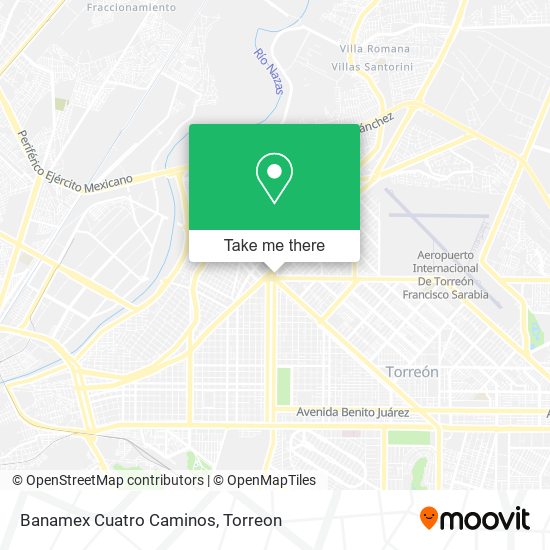 Banamex Cuatro Caminos map
