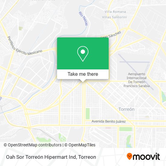 Oah Sor Torreón Hipermart Ind map