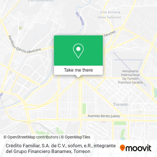 Crédito Familiar, S.A. de C.V., sofom, e.R., integrante del Grupo Financiero Banamex map