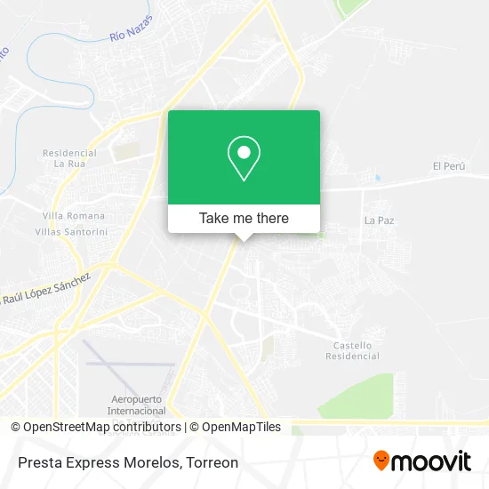 Presta Express Morelos map