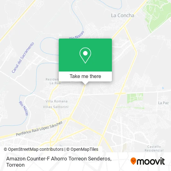 Amazon Counter-F Ahorro Torreon Senderos map