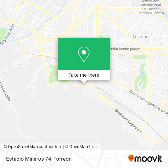 Mapa de Estadio Mineros 74