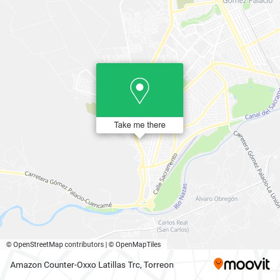Mapa de Amazon Counter-Oxxo Latillas Trc