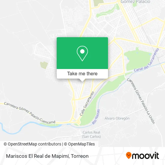 Mariscos El Real de Mapimí map