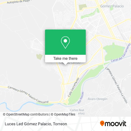 Luces Led Gómez Palacio map