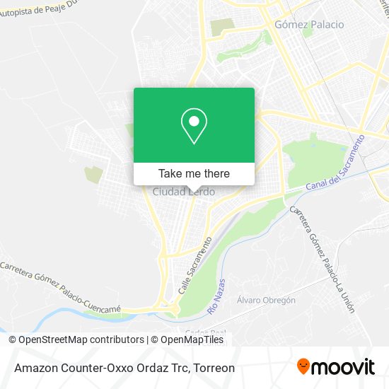 Mapa de Amazon Counter-Oxxo Ordaz Trc