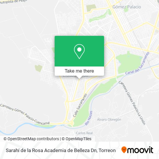 Mapa de Sarahí de la Rosa Academia de Belleza Dn