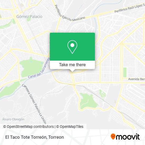 El Taco Tote Torreón map