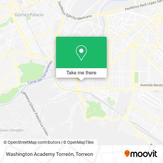 Washington Academy Torreón map