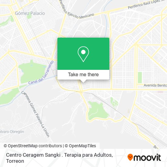 Mapa de Centro Ceragem Sangki . Terapia para Adultos