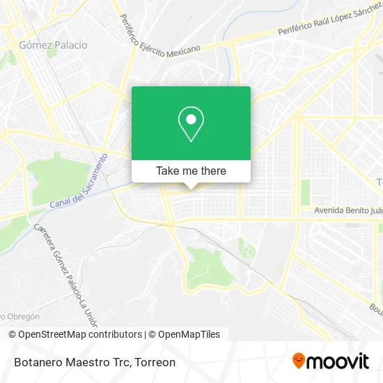 Botanero Maestro Trc map