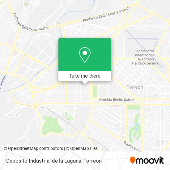 Deposito Industrial de la Laguna map