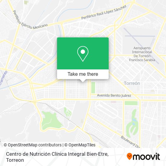 Mapa de Centro de Nutrición Clínica Integral Bien-Etre