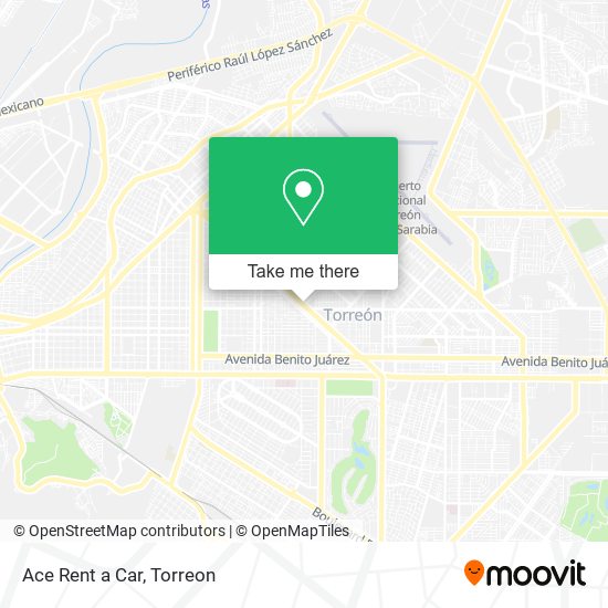 Mapa de Ace Rent a Car