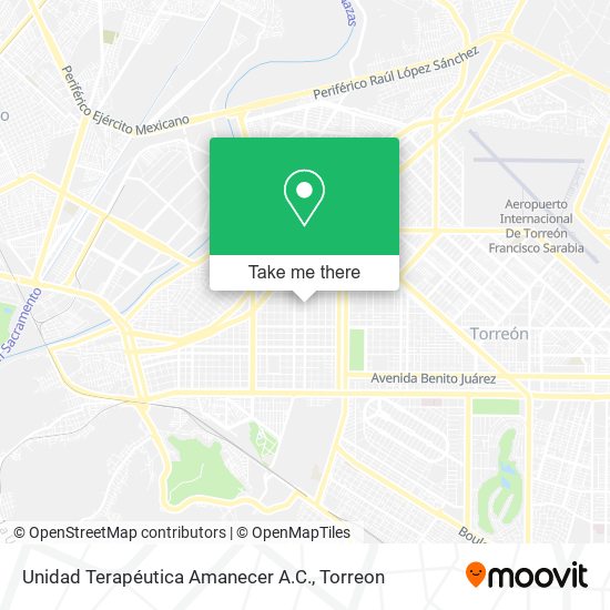 Unidad Terapéutica Amanecer A.C. map