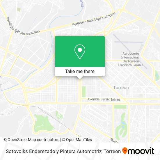 Mapa de Sotovolks Enderezado y Pintura Automotriz