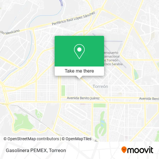 Gasolinera PEMEX map