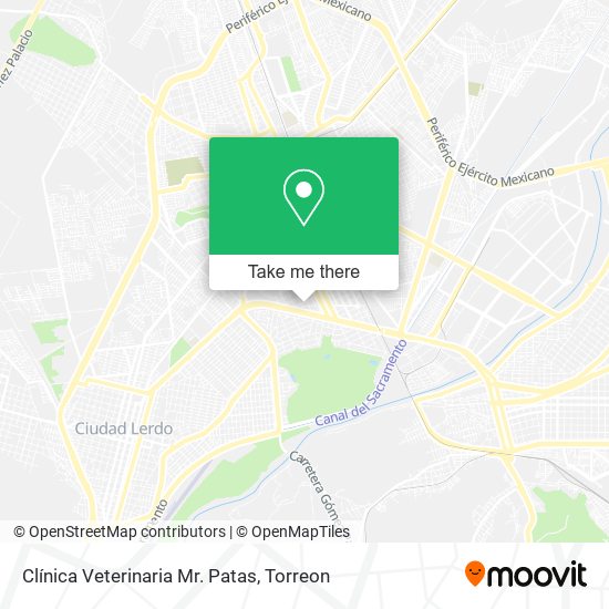 Clínica Veterinaria Mr. Patas map