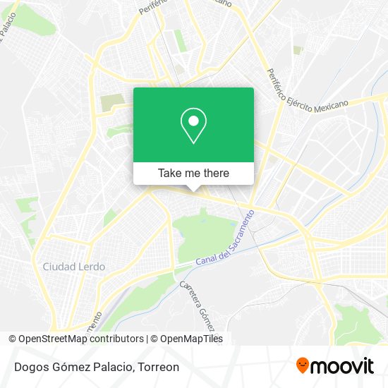 Dogos Gómez Palacio map