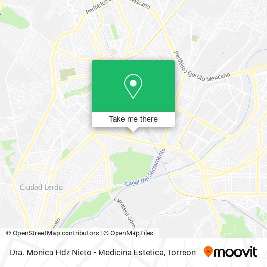Mapa de Dra. Mónica Hdz Nieto - Medicina Estética