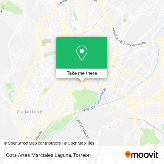 Cota Artes Marciales Laguna map