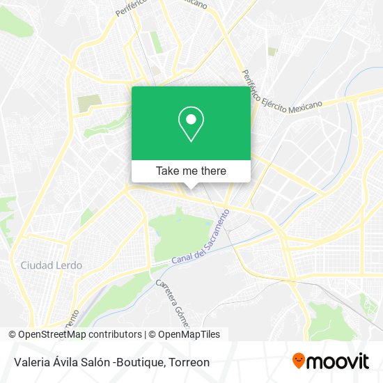 Valeria Ávila Salón -Boutique map