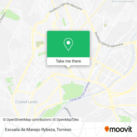 Mapa de Escuela de Manejo Rybeza