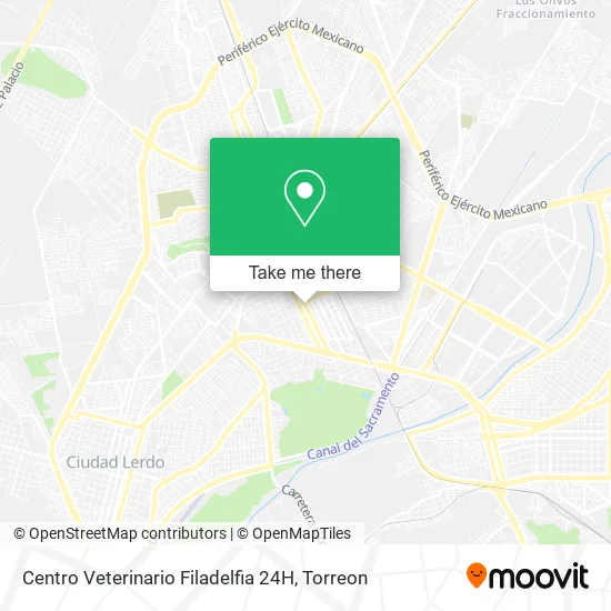 Centro Veterinario Filadelfia 24H map