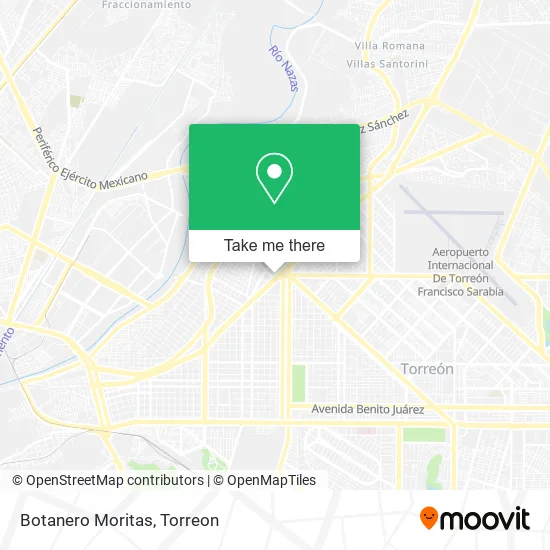 Botanero Moritas map