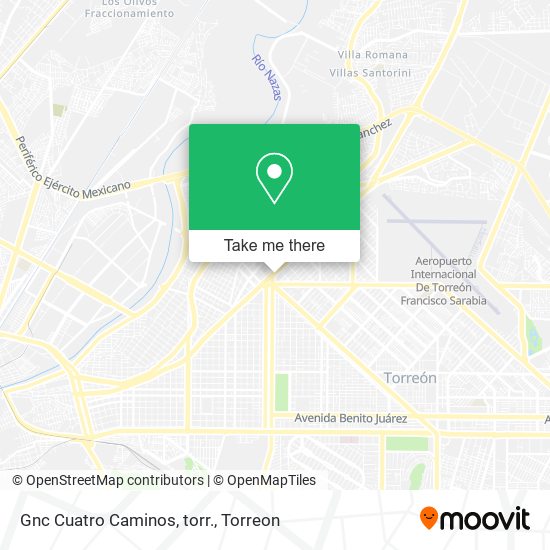 Gnc Cuatro Caminos, torr. map