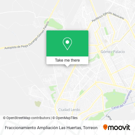 Fraccionamiento Ampliación Las Huertas map