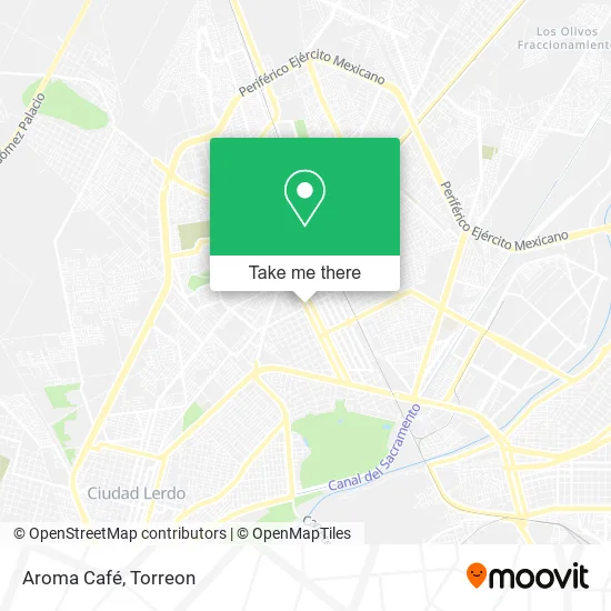 Mapa de Aroma Café
