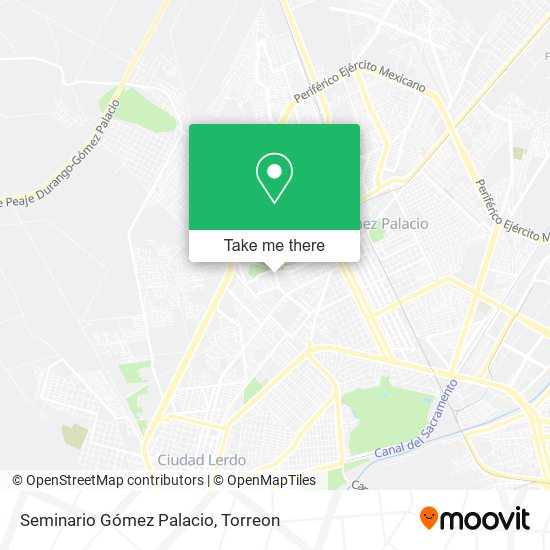Seminario Gómez Palacio map