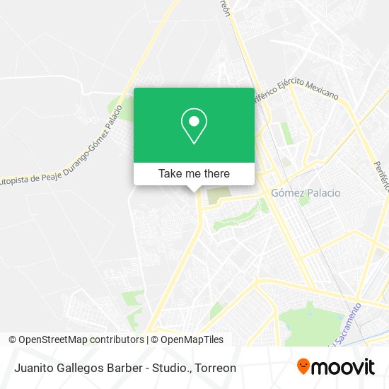 Mapa de Juanito Gallegos Barber - Studio.