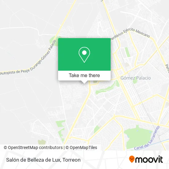 Salón de Belleza de Lux map