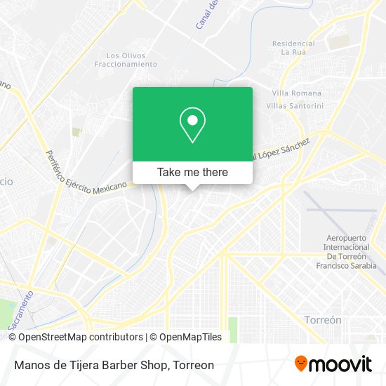 Mapa de Manos de Tijera Barber Shop