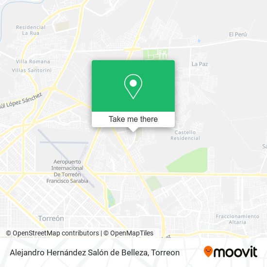 Mapa de Alejandro Hernández Salón de Belleza