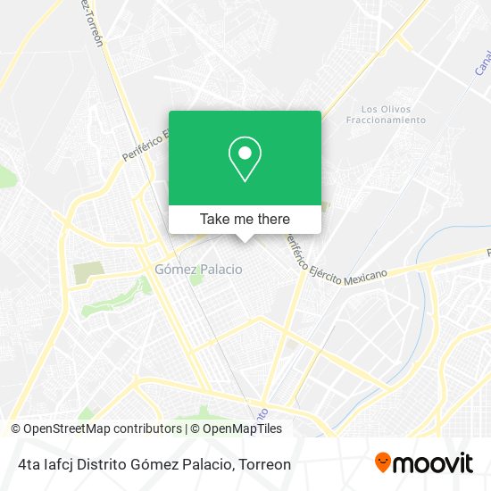 4ta Iafcj Distrito Gómez Palacio map