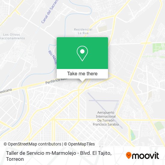 Mapa de Taller de Servicio m-Marmolejo - Blvd. El Tajito