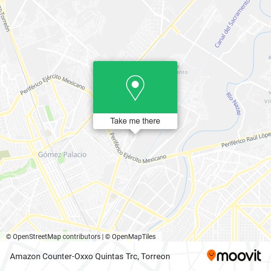 Amazon Counter-Oxxo Quintas Trc map