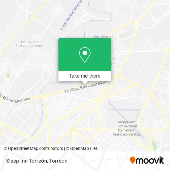 Sleep Inn Torreón map