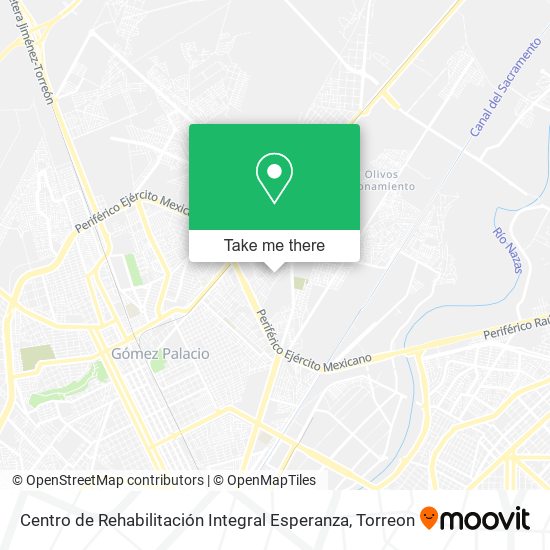 Mapa de Centro de Rehabilitación Integral Esperanza