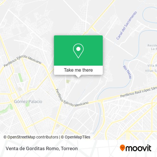 Mapa de Venta de Gorditas Romo