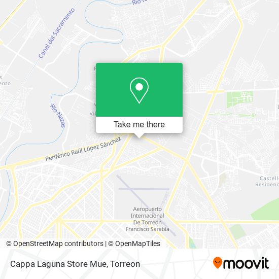 Mapa de Cappa Laguna Store Mue