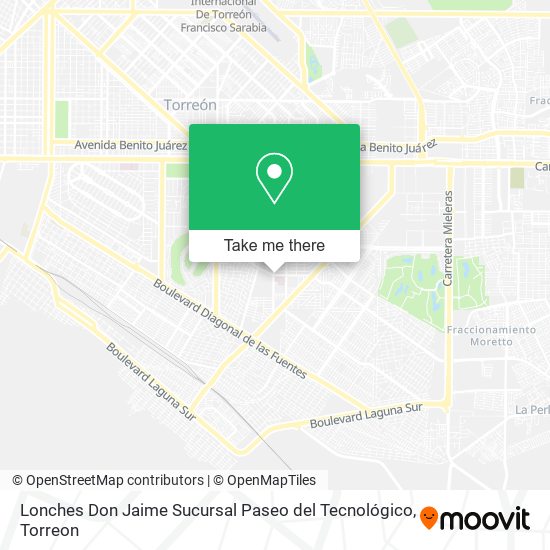 Lonches Don Jaime Sucursal Paseo del Tecnológico map