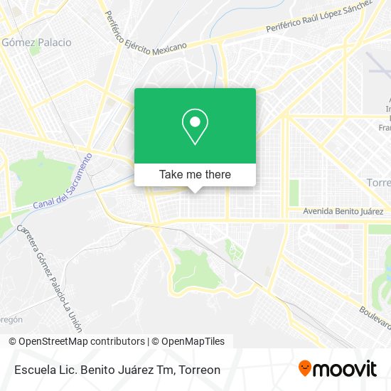 Escuela Lic. Benito Juárez Tm map