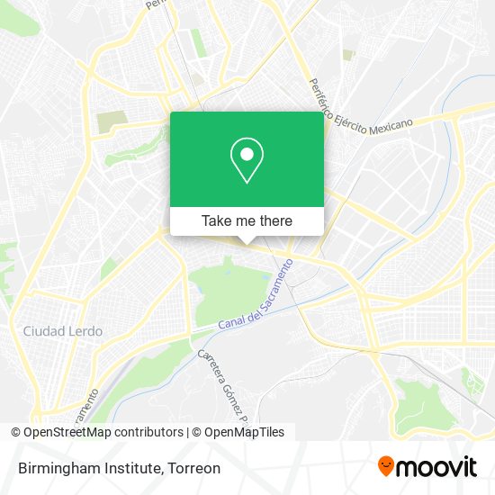Mapa de Birmingham Institute